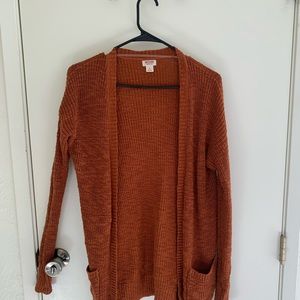 Mossimo long burnt orange sweater
